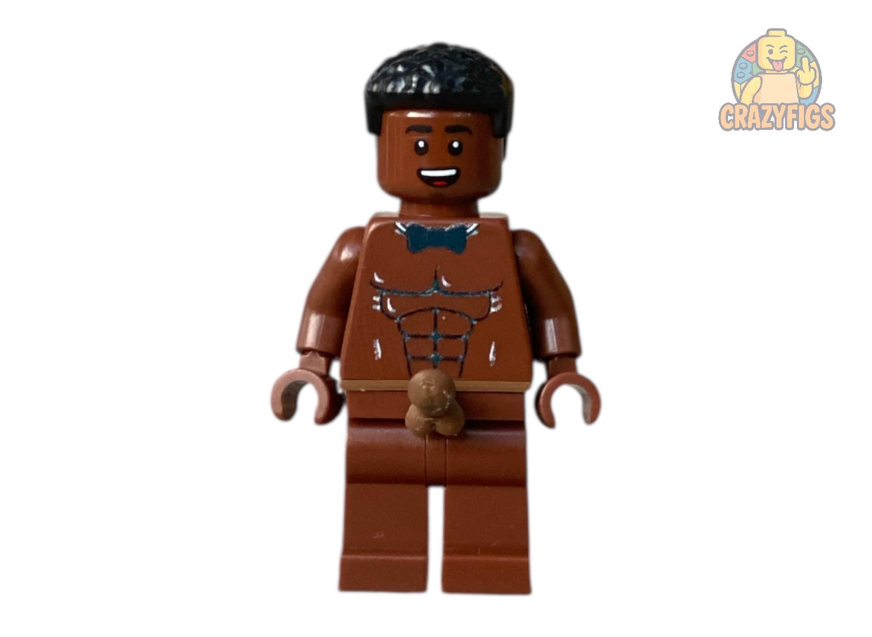 Nackte männliche Bausteinfigur mit Penis