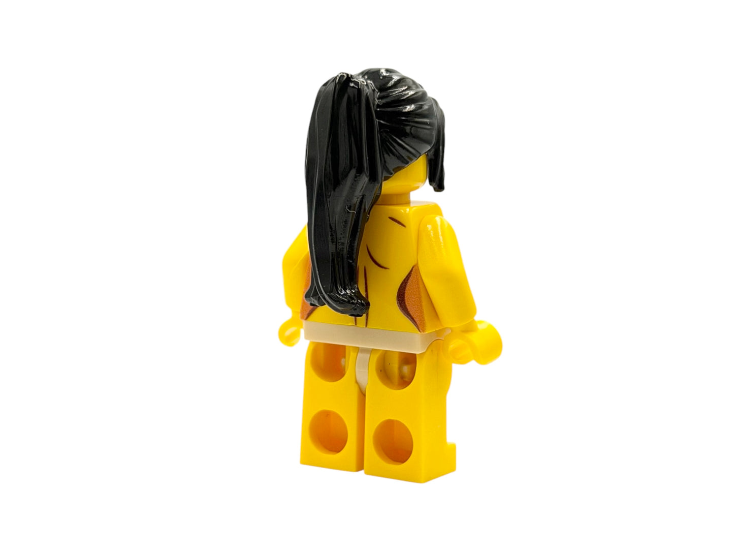 Nackte Bausteinfigur mit Brüsten - gelb