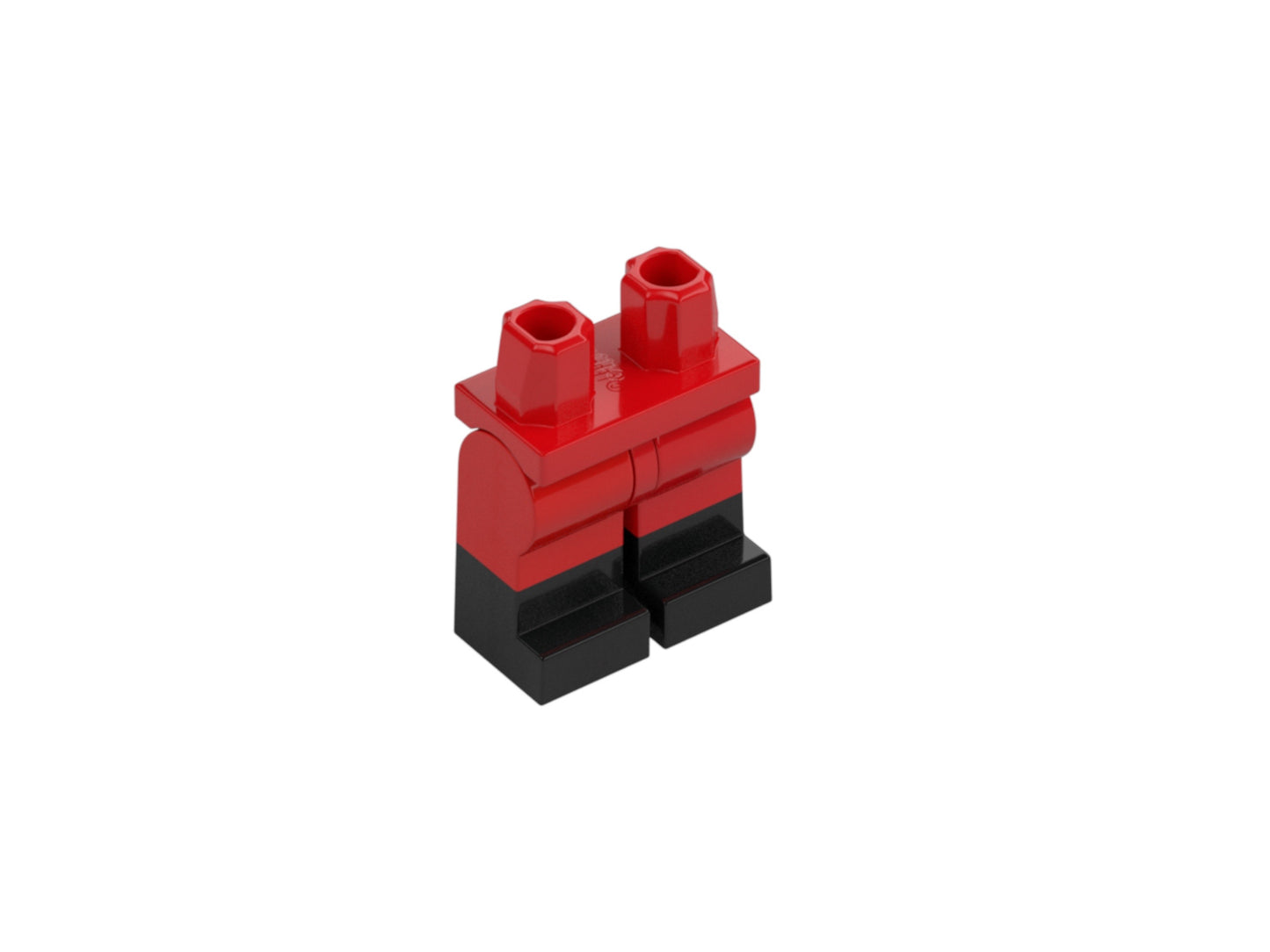 Rote Lego Minifiguren Beine mit schwarzen Stiefeln
