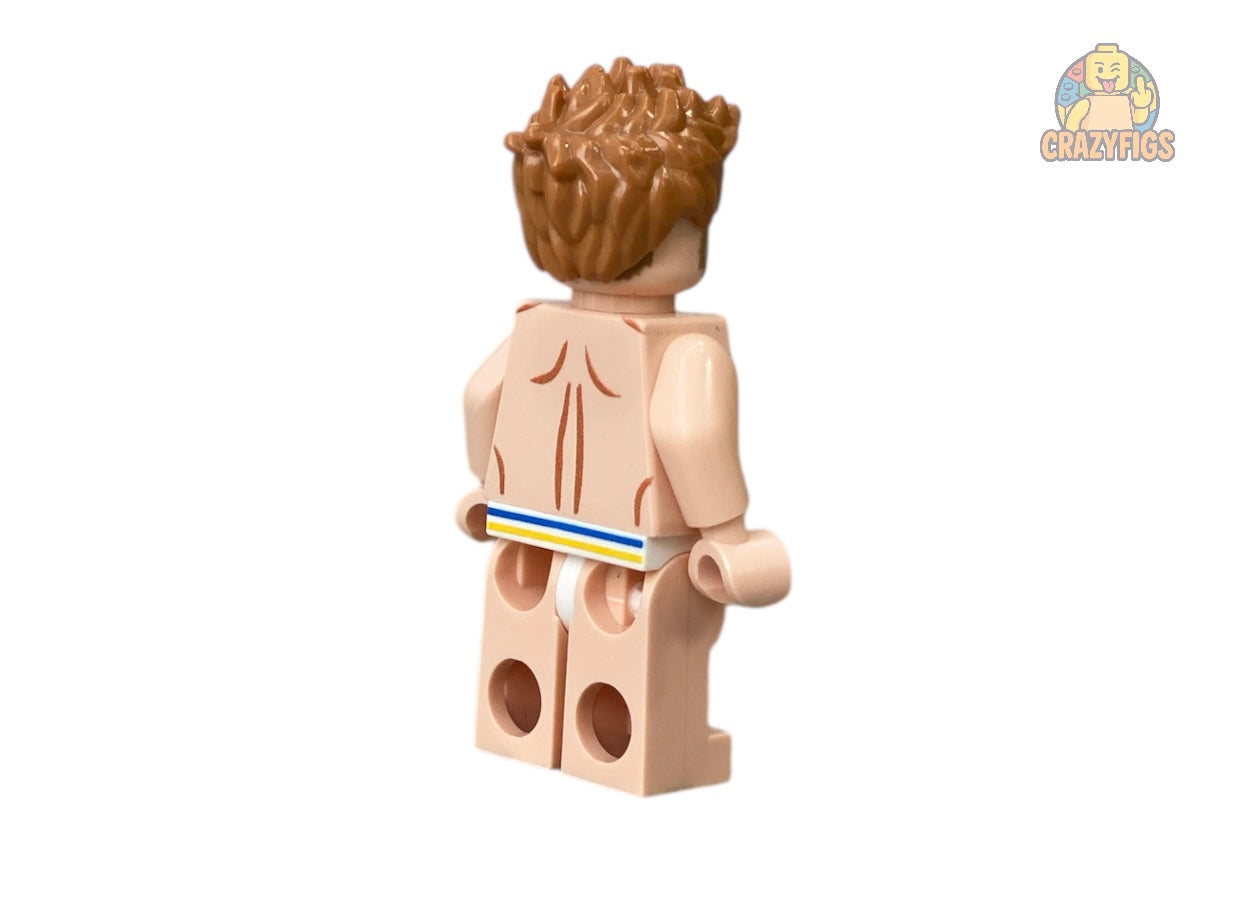Nackte männliche Bausteinfigur in Boxershorts