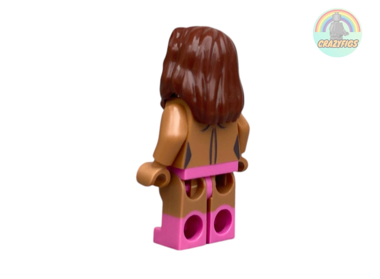 Nackte Bausteinfigur mit Brüsten - medium nougat