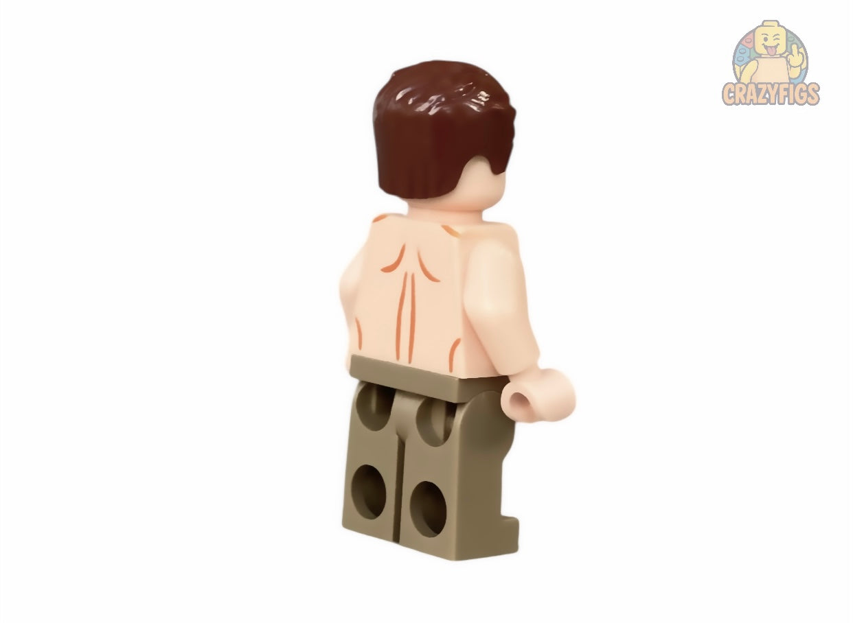 Nackte dicke männliche Bausteinfigur