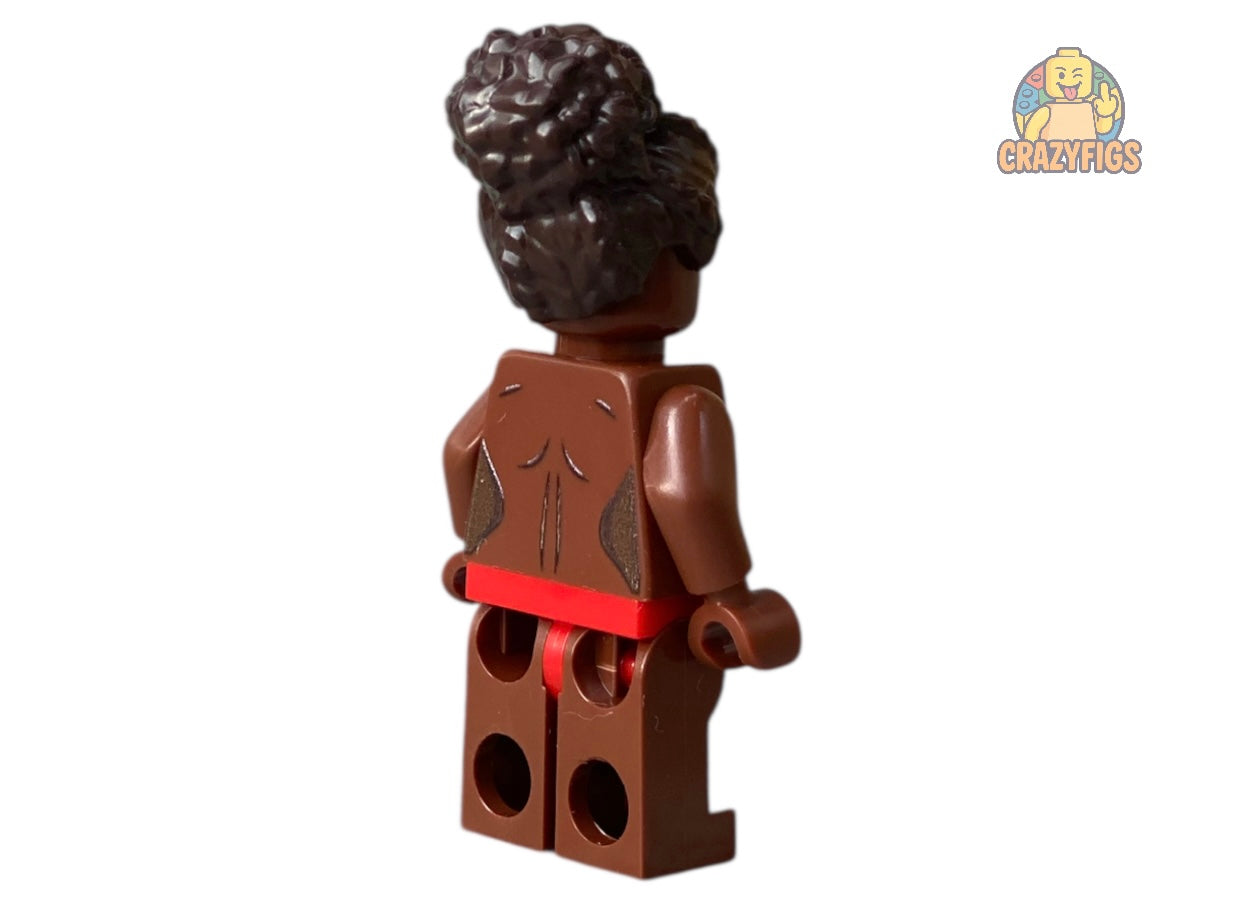 Nackte Bausteinfigur mit Brüsten - brown