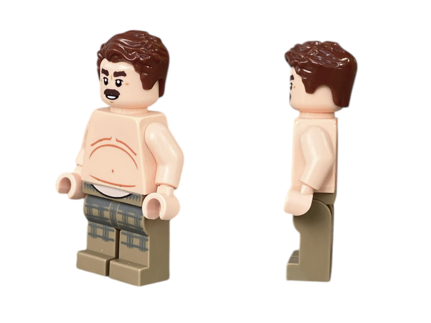 Nackte dicke männliche Bausteinfigur