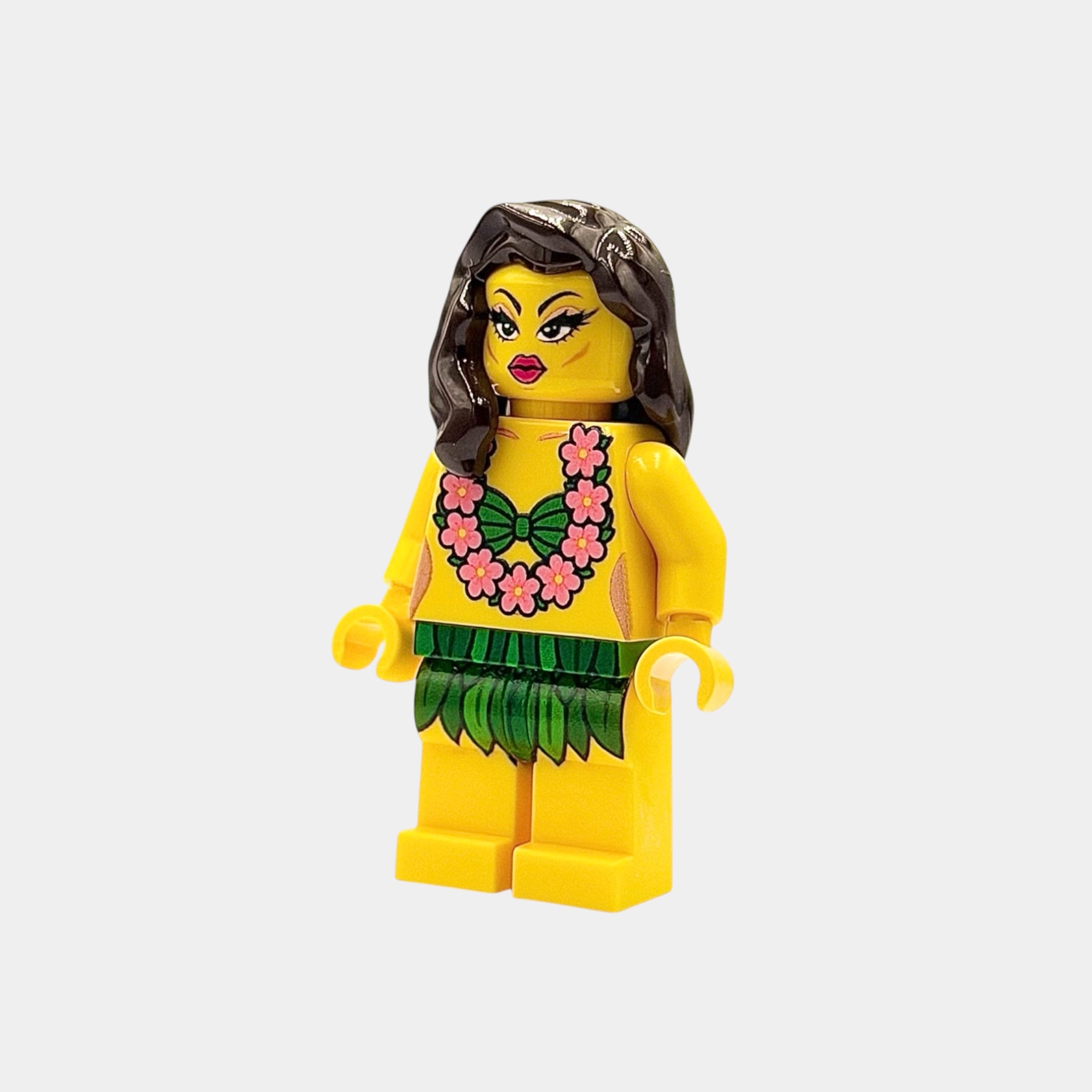 Hula Tänzerin Hawaii Stil Bausteinfigur - bright yellow
