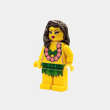 Hula Tänzerin Hawaii Stil Bausteinfigur - bright yellow