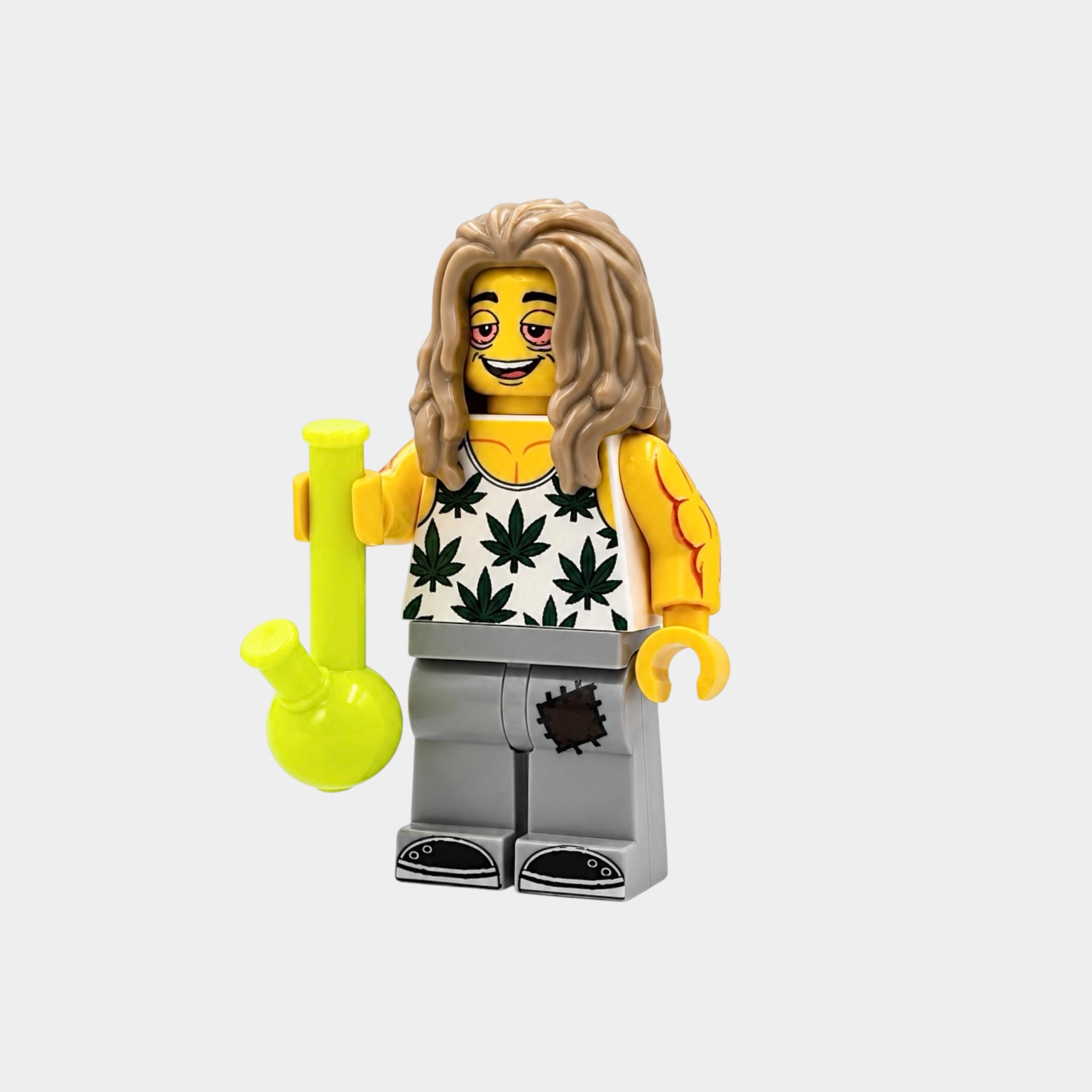 Hippie Bausteinfigur mit zufälliger Pfeife