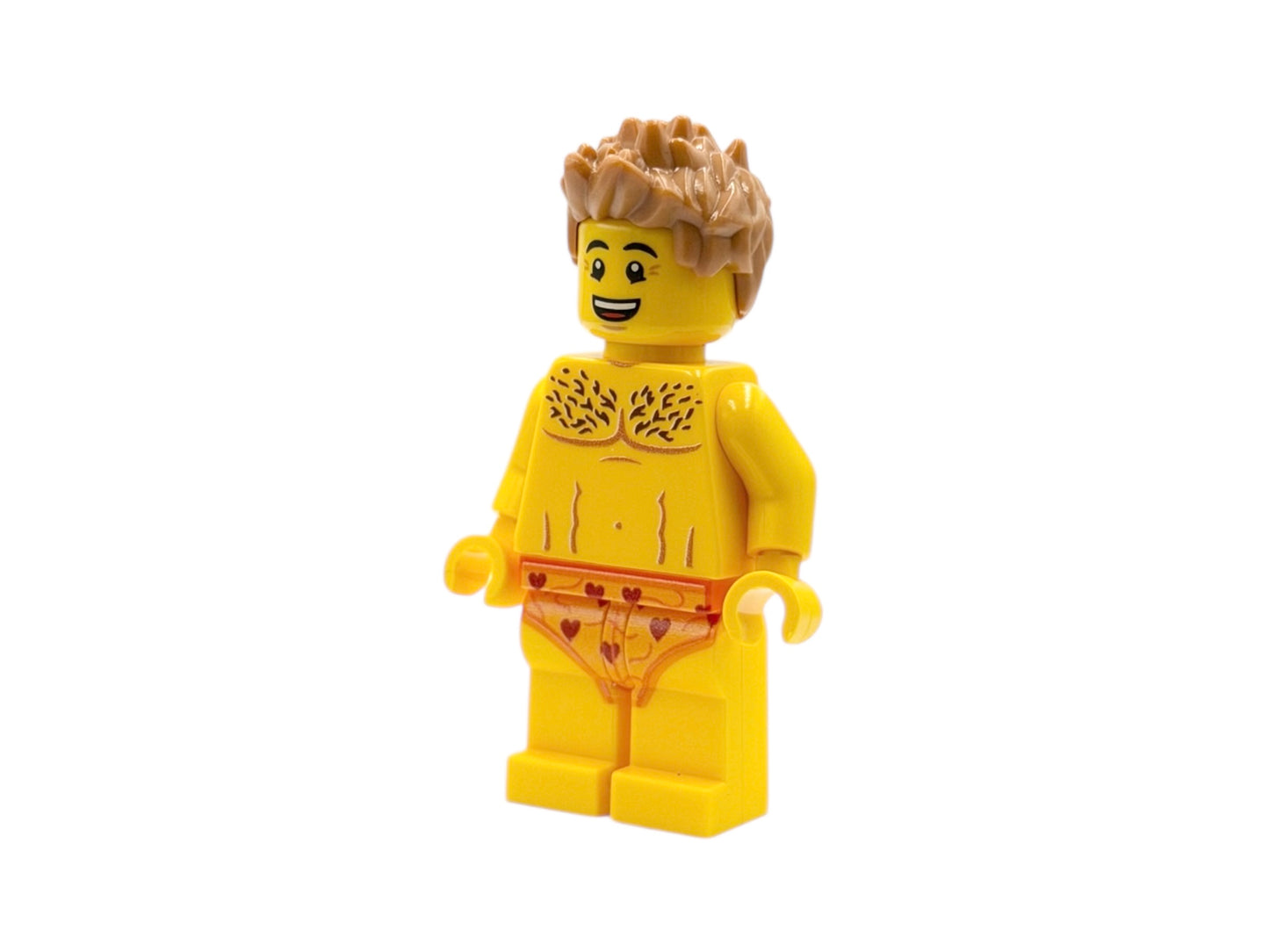 Nackte männliche Bausteinfigur in Unterwäsche