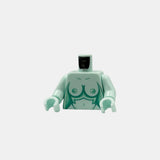 Nackter Baustein Torso mit Brüsten - light aqua