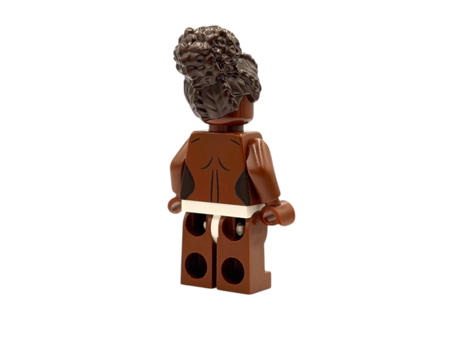 Nackte Bausteinfigur mit Brüsten - brown