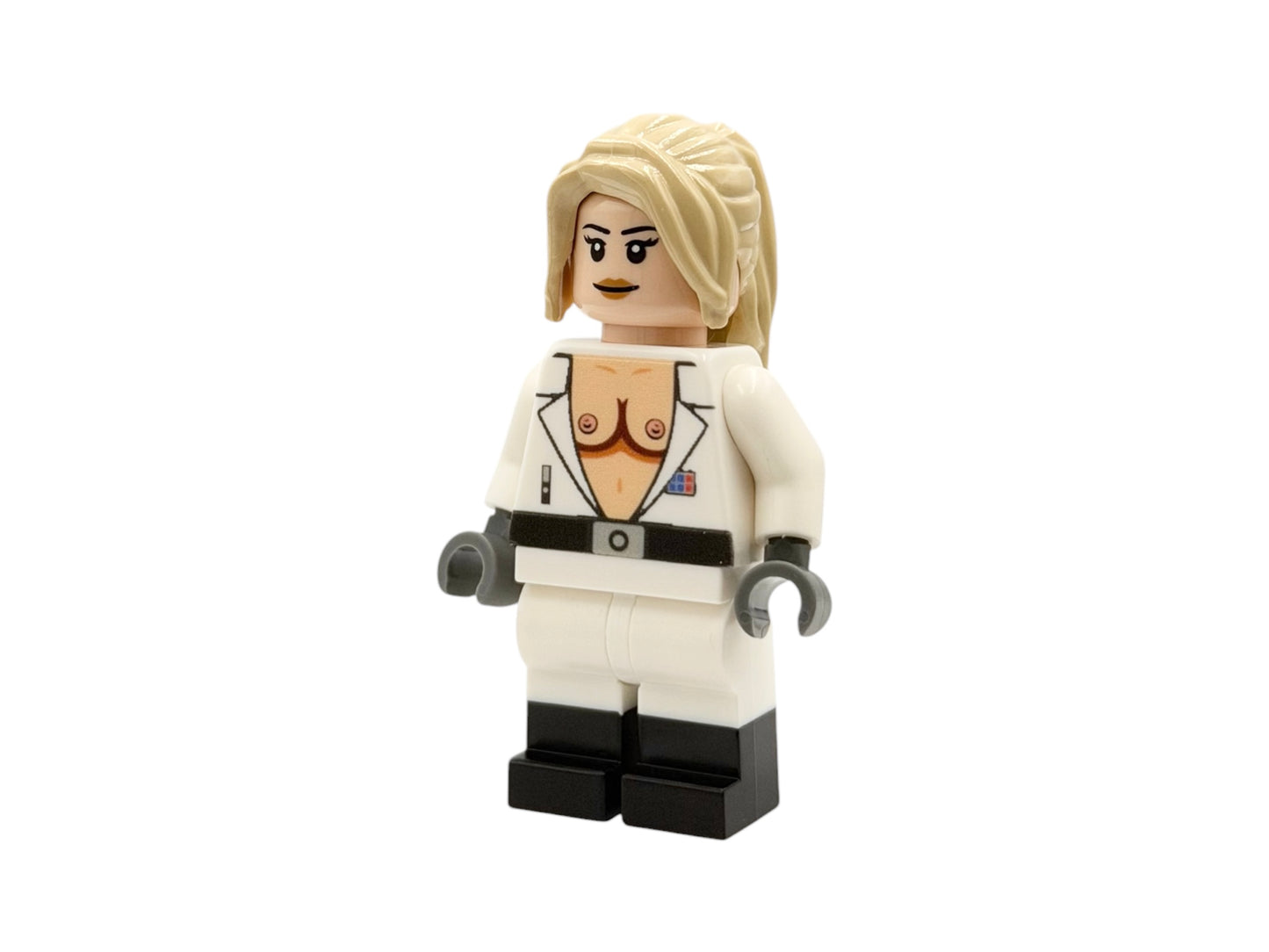 Sexy Galaxie Offizierin Bausteinfigur - white