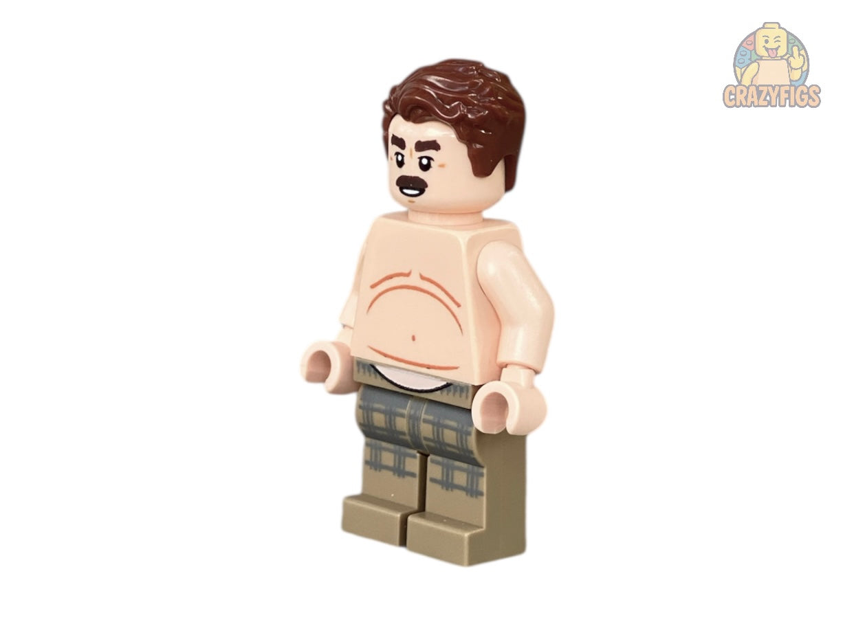 Nackte dicke männliche Bausteinfigur
