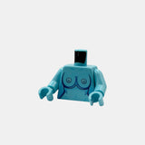 Nackter Baustein Torso mit Brüsten - medium azure