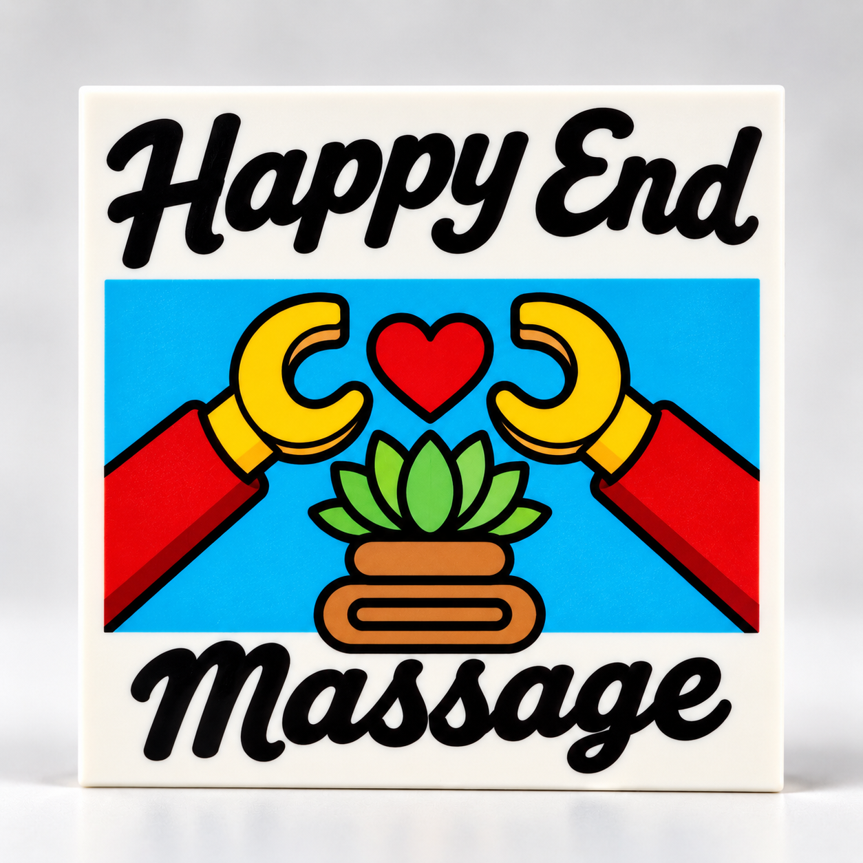 Happy End Massage - 5 x 5 Bausteinplatte