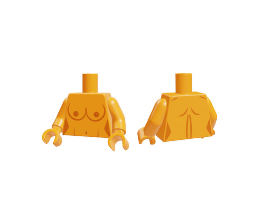 Nackter LEGO Torso mit Brüsten orange - B-Ware