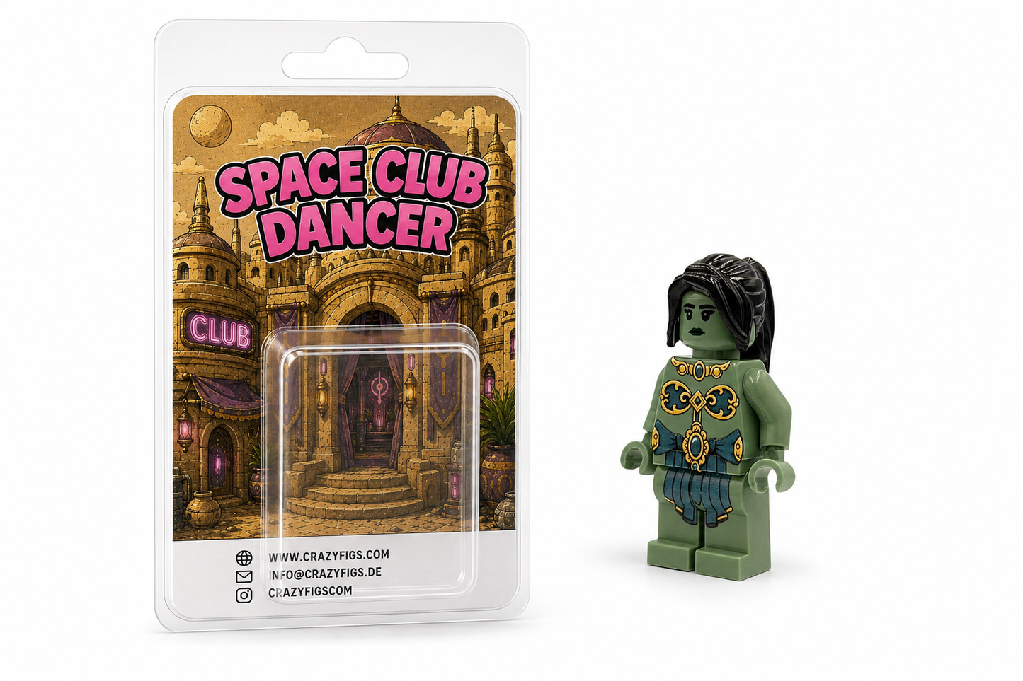 Space-Club Tänzerin Bausteinfigur - Sammler Edition mit Blisterverpackung