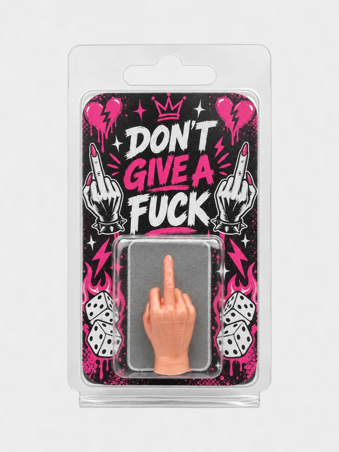 Mittelfinger Scherzartikel - pink