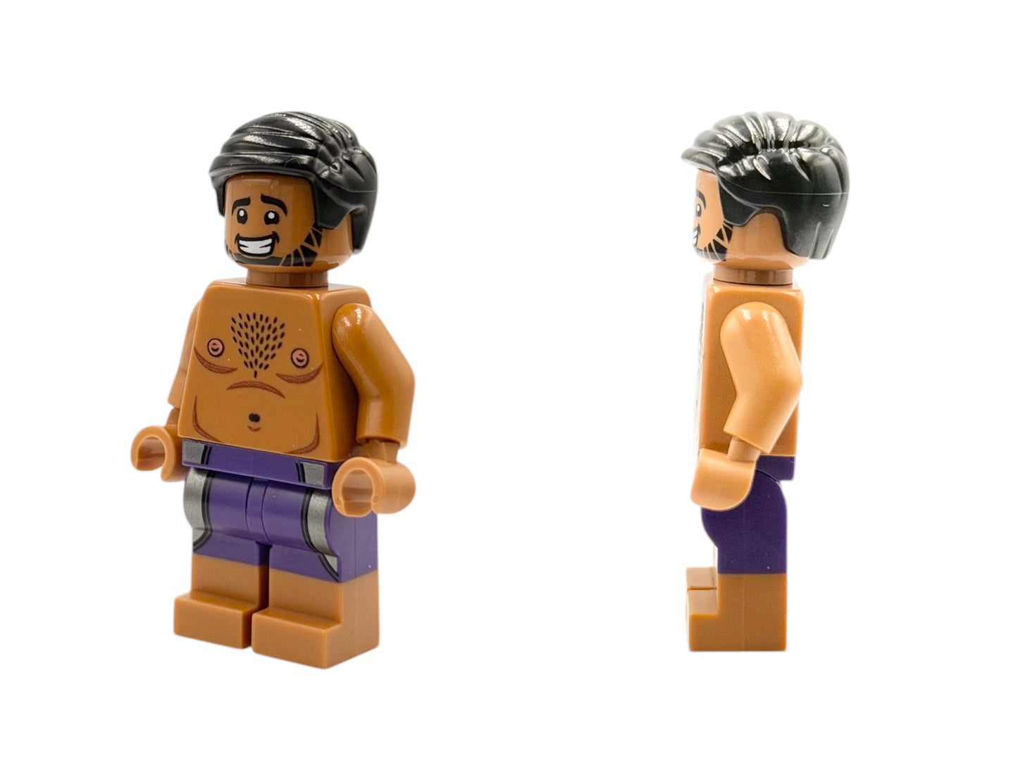Nackte Bausteinfigur in Shorts - medium nougat