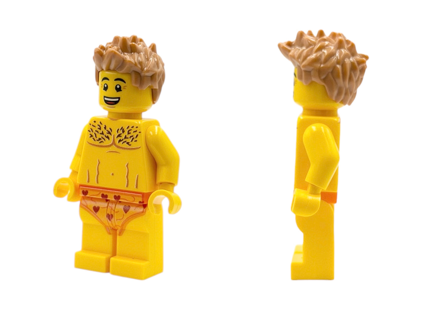 Nackte männliche Bausteinfigur in Unterwäsche