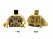 Haariger männlicher Baustein Torso - brick yellow