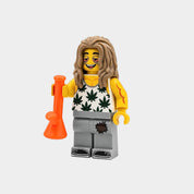 Hippie Bausteinfigur mit zufälliger Pfeife