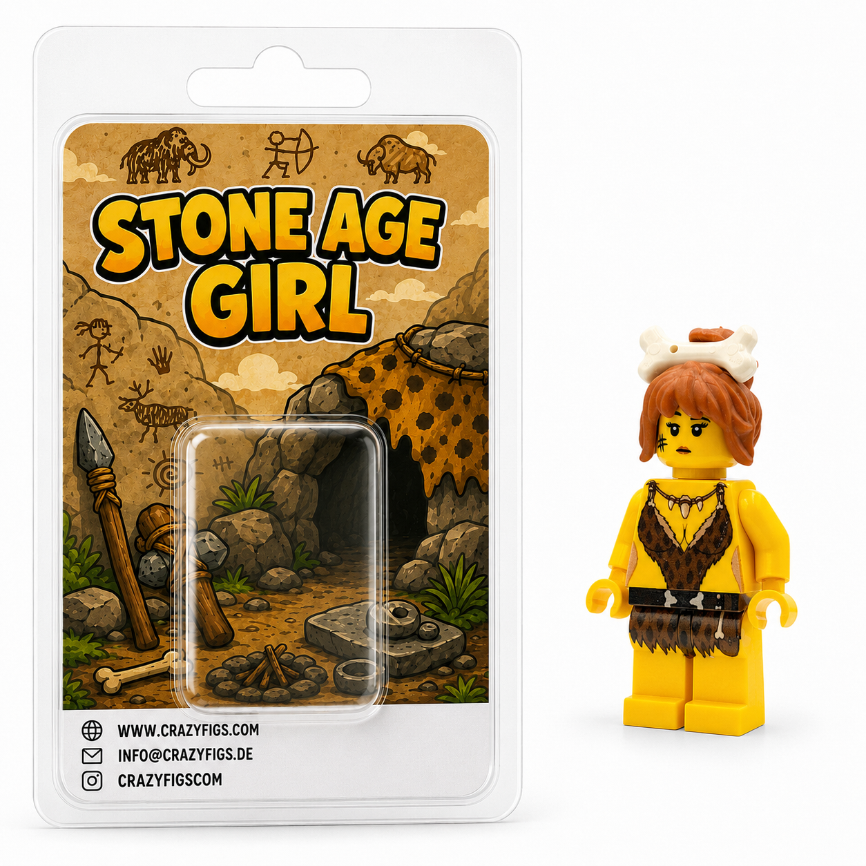 Stone Age Girl Bausteinfigur