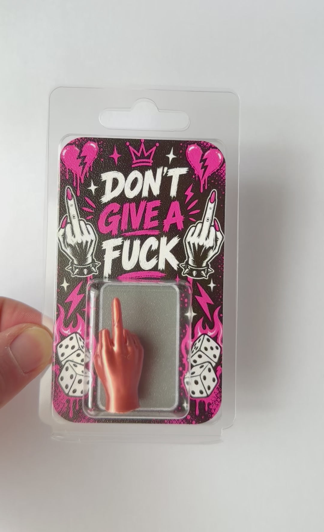 Mittelfinger Scherzartikel - pink